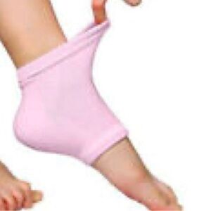 🌞 Avon NWT pink moisturizing Foot Works cream dry Heel Terry Socks One size